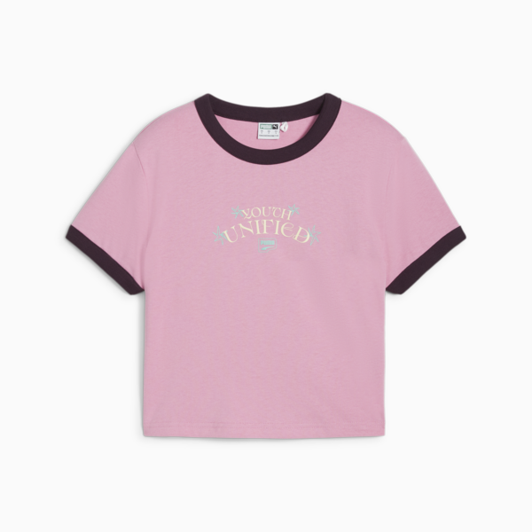 DOWNTOWN Graphic Baby Tee Women, Mauved Out, large-MEX