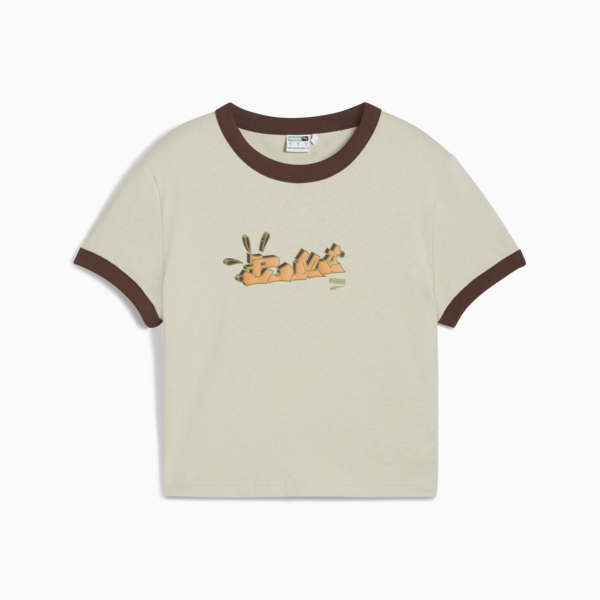 DOWNTOWN Graphic Baby Tee Women, Desert Dust, large-ZAF