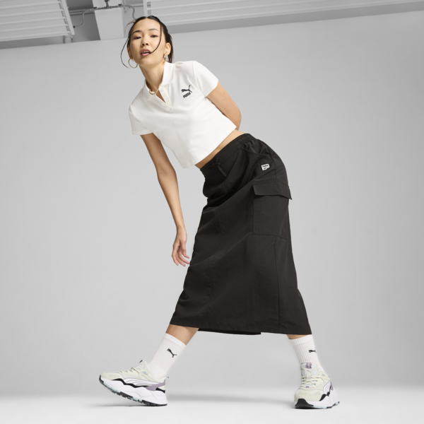 DOWNTOWN Cargo Midi Skirt Women, PUMA Black, large-ZAF
