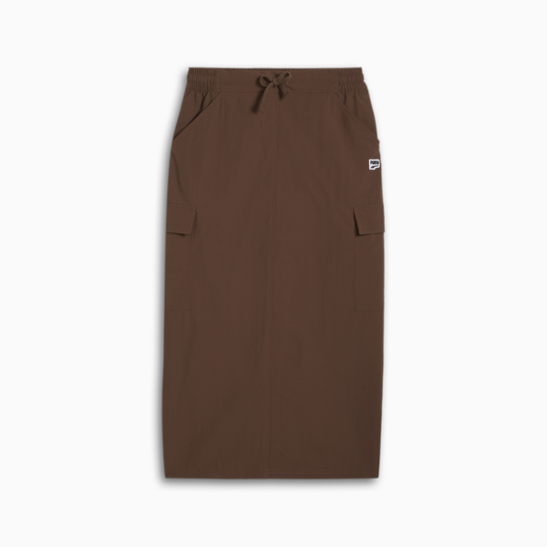 DOWNTOWN Cargo Midi Skirt Women, Espresso Brown, large-ZAF