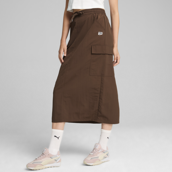 DOWNTOWN Cargo Midi Skirt Women, Espresso Brown, large-ZAF
