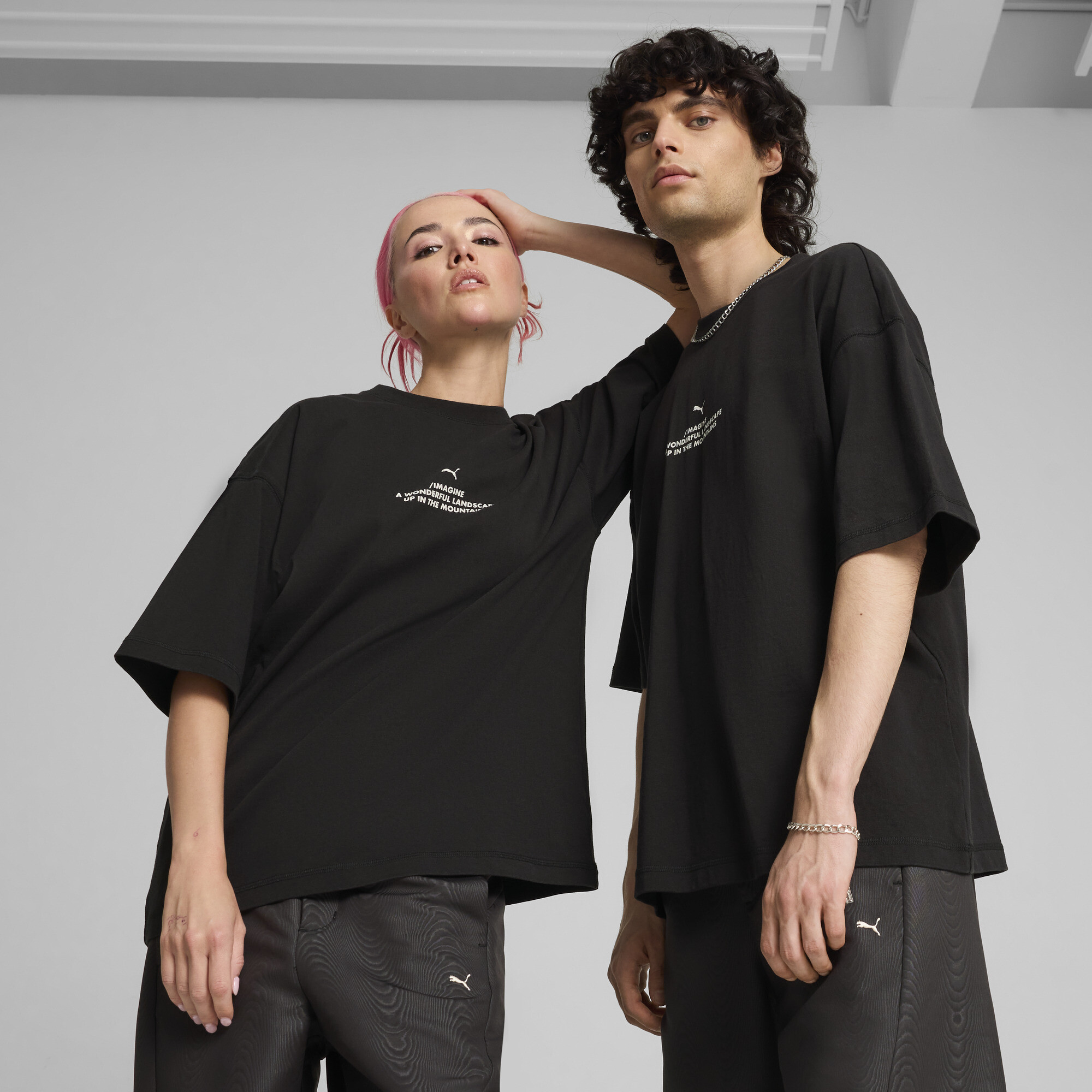 Puma UNTERGRUND Oversized T-Shirt | Mit Print | Black | Größe: L