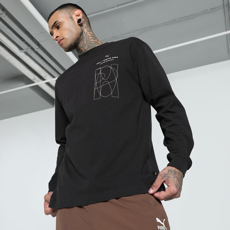 

Men's PUMA GRAPHICS "Working Dokument" Long Sleeve Relaxed Fit Tee