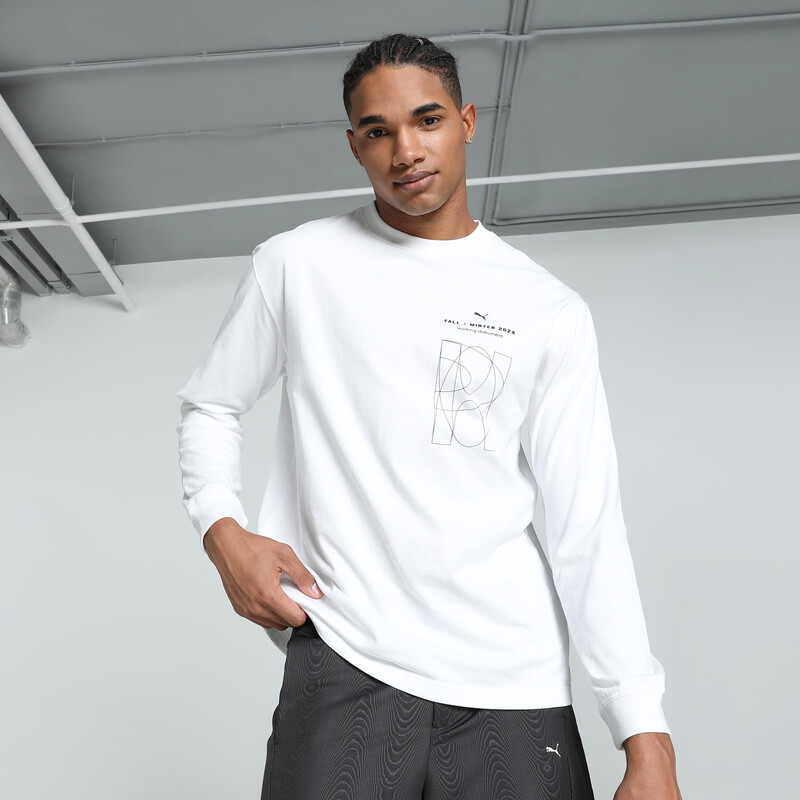 

Men's PUMA GRAPHICS "Working Dokument" Long Sleeve Relaxed Fit Tee