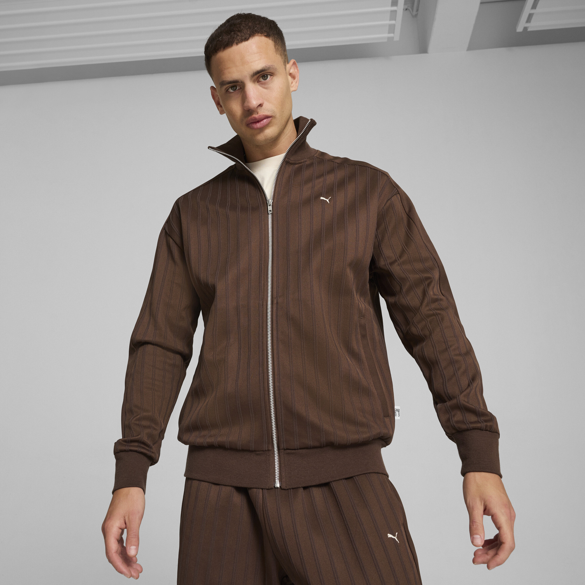 Puma MMQ T7 Trainingsjacke für Herren | Mit Striped | Espresso Brown | Größe: XL