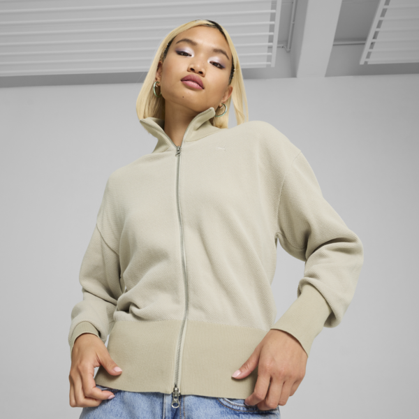 YONA Full-Zip Cardigan Women, Desert Dust, large-ZAF
