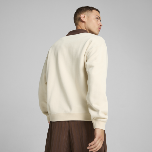 MMQ Quarter-Zip Crew, Alpine Snow, large-ZAF
