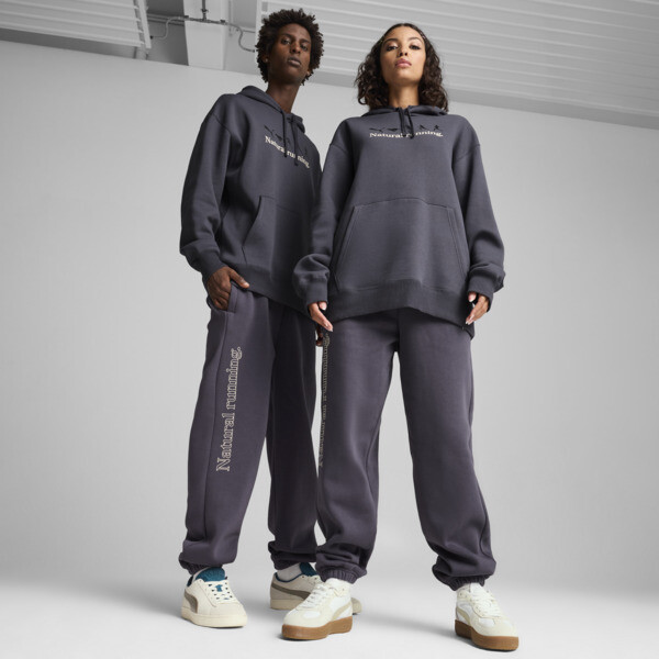 Puma Club De Course Fleece Sweatpants Unisex In Galactic Gray