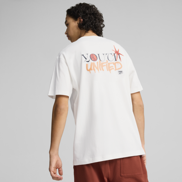 DOWNTOWN Relaxed Graphic Tee Men, PUMA White, large-ZAF