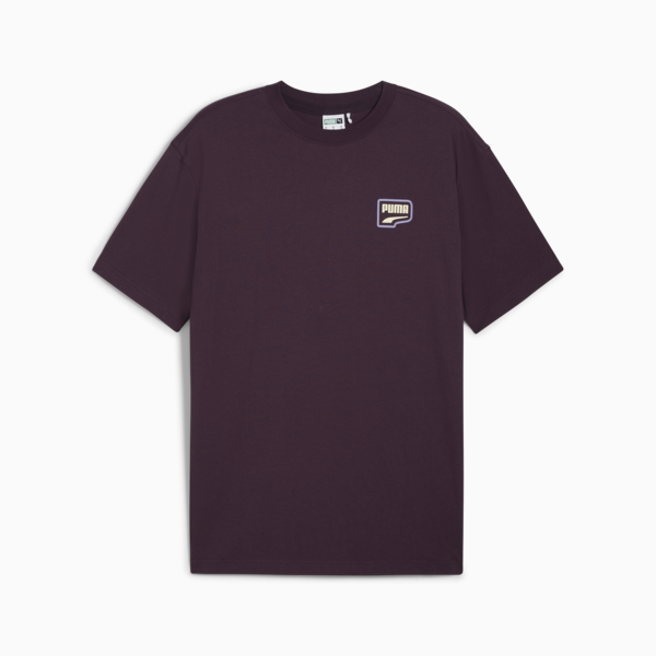 DOWNTOWN Relaxed Graphic Tee Men, Midnight Plum, large-ZAF