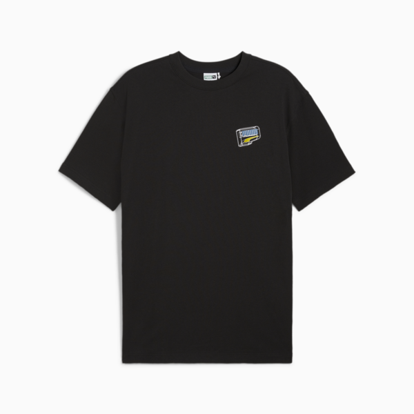 Remera Downtown Relaxed Graphic, PUMA Black-Fresh Pear, large-ARG