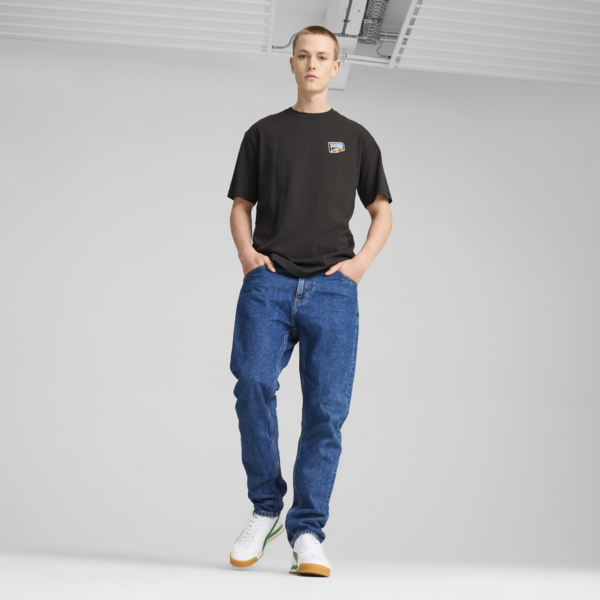 DOWNTOWN Relaxed Graphic Tee Men, PUMA Black-Fresh Pear, large-MEX