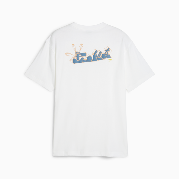 Remera Downtown Relaxed Graphic, PUMA White-Bright Melon, large-ARG