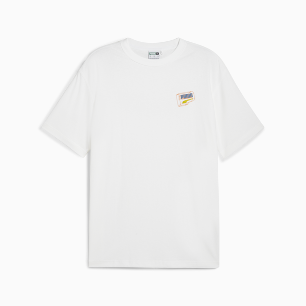 Remera Downtown Relaxed Graphic, PUMA White-Bright Melon, large-ARG
