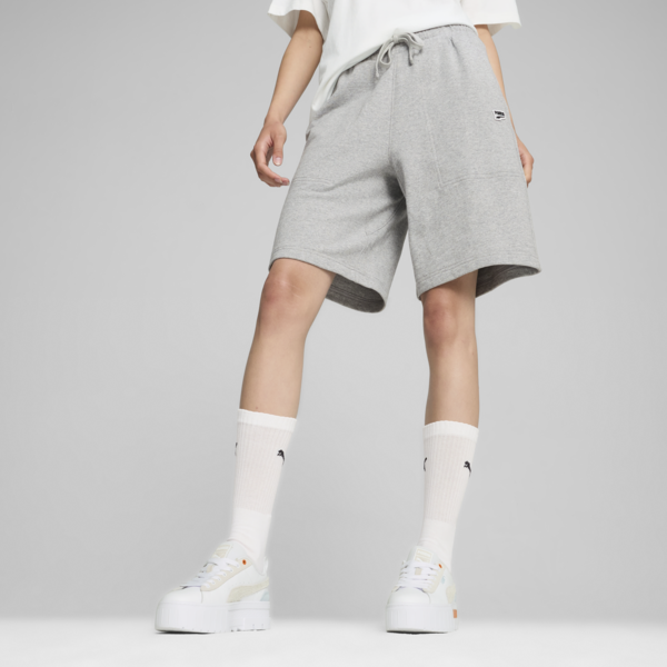DOWNTOWN Relaxed Shorts Unisex, Light Gray Heather, large-MEX
