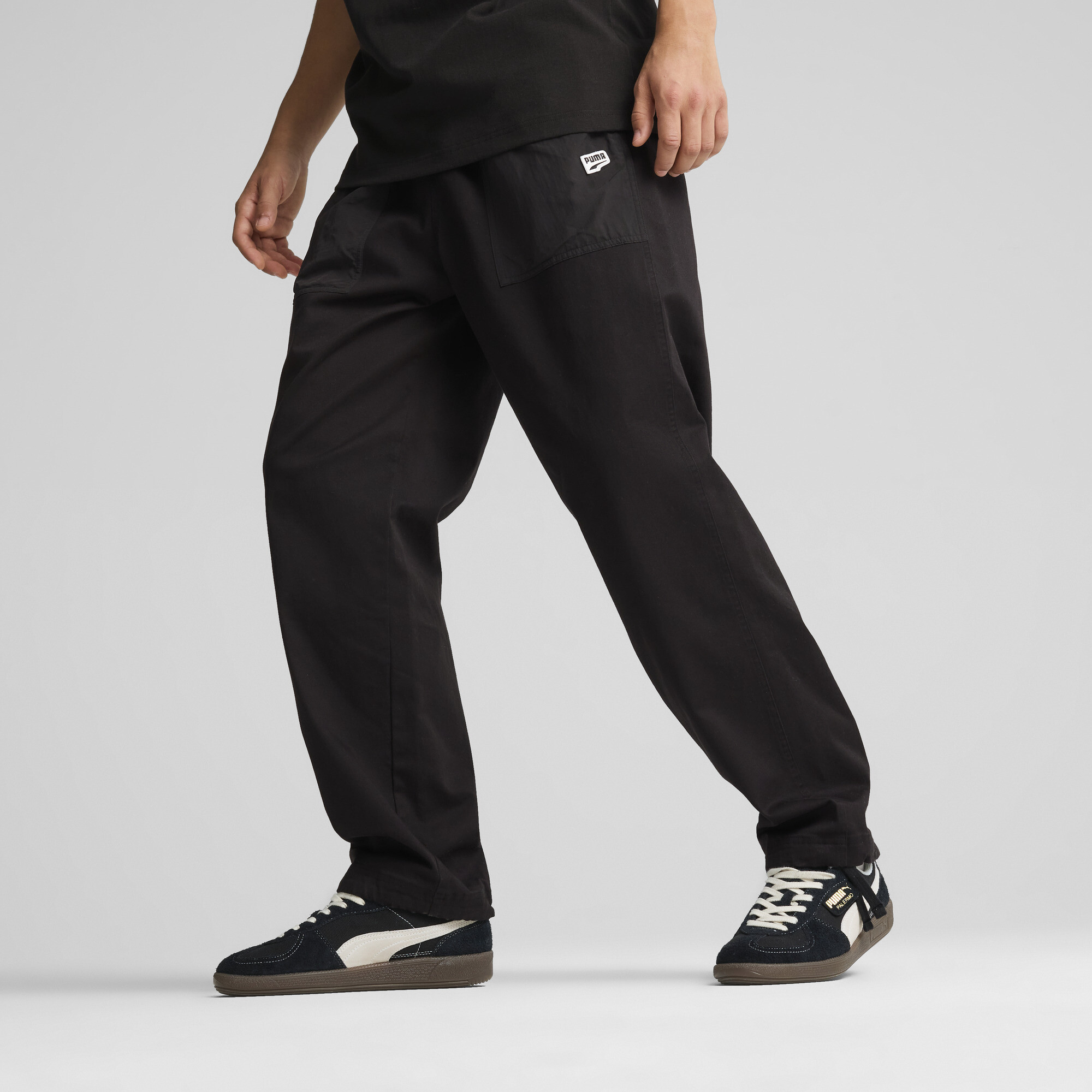 Puma DOWNTOWN Parachute-Hose Herren | Mit Plain | Black | Größe: XXL