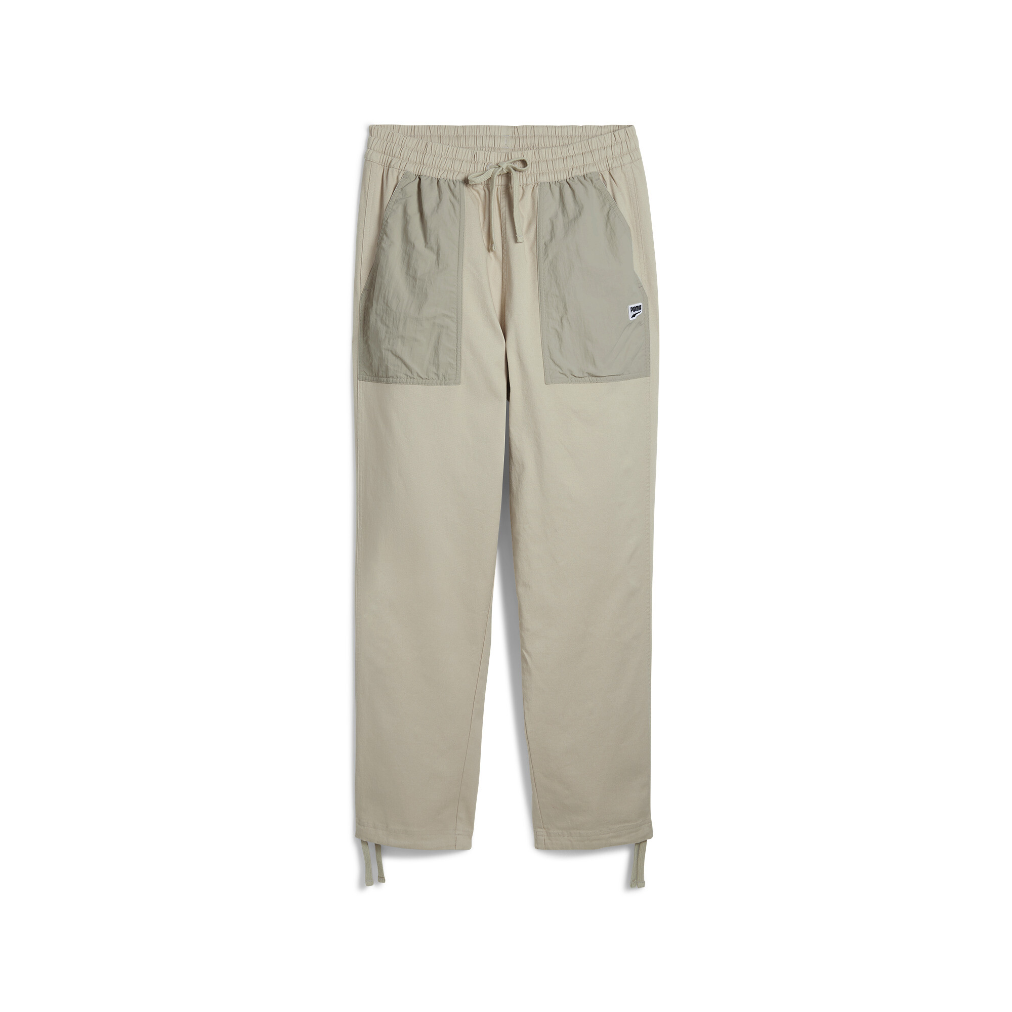 Men's PUMA DOWNTOWN Parachute Pants Men In Beige, Size XL, Cotton