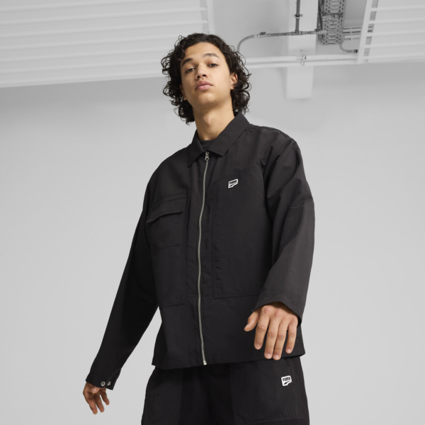 DOWNTOWN Relaxed Shirt Men, PUMA Black, large-MEX