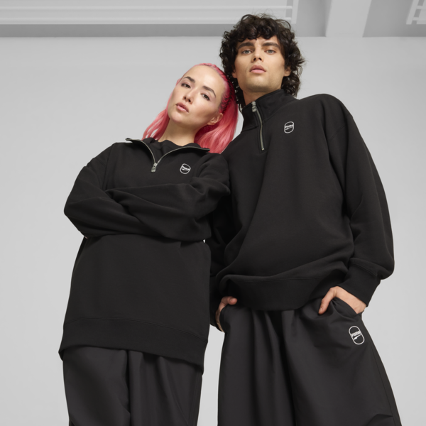 Buzo DOWNTOWN 180 con media cremallera unisex, PUMA Black, large-ARG
