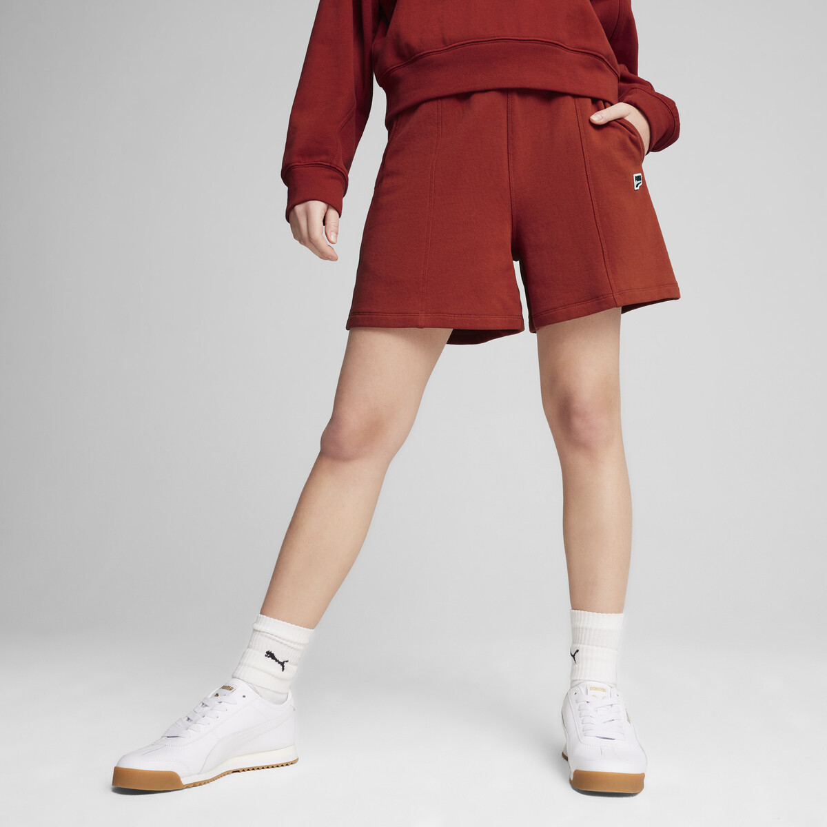 DOWNTOWN RE:COLLECTION Shorts Women in Mars Red by PUMA, XL