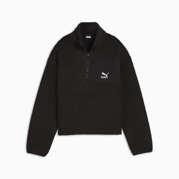 Sudadera CLASSICS Winterized Mujer, PUMA Black, large-MEX