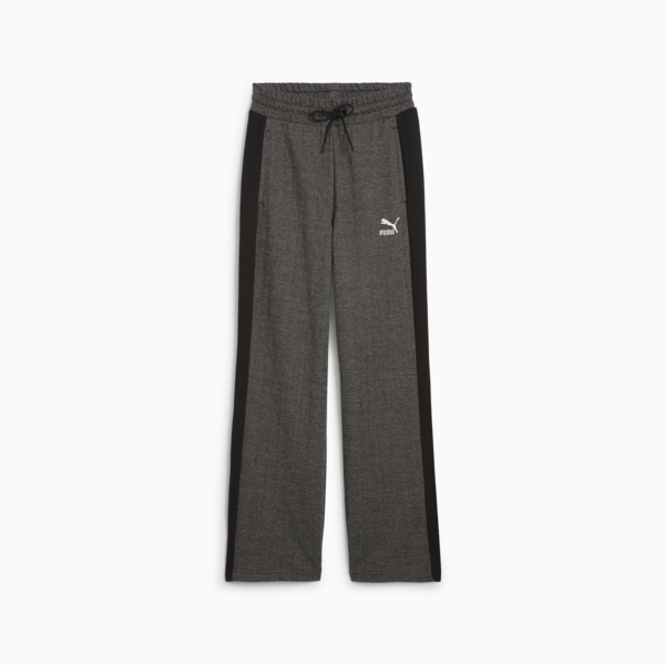 Pantalón de buzo T7 de cintura alta para mujer, PUMA Black-Alpine Snow, large-ARG