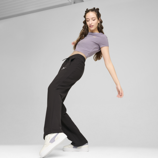 T7 High Waist Track Pants Women, PUMA Black-PUMA Black, large-MEX