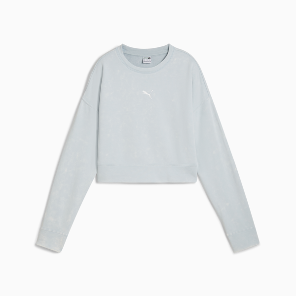 DARE TO Relaxed Washed Crew Women, Frosted Dew, large-MEX