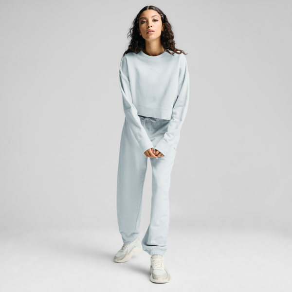 DARE TO Relaxed Washed Crew Women, Frosted Dew, large-MEX