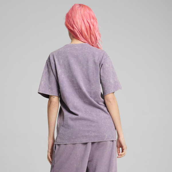 DARE TO Relaxed Washed Tee Women, Pale Plum, large-ZAF