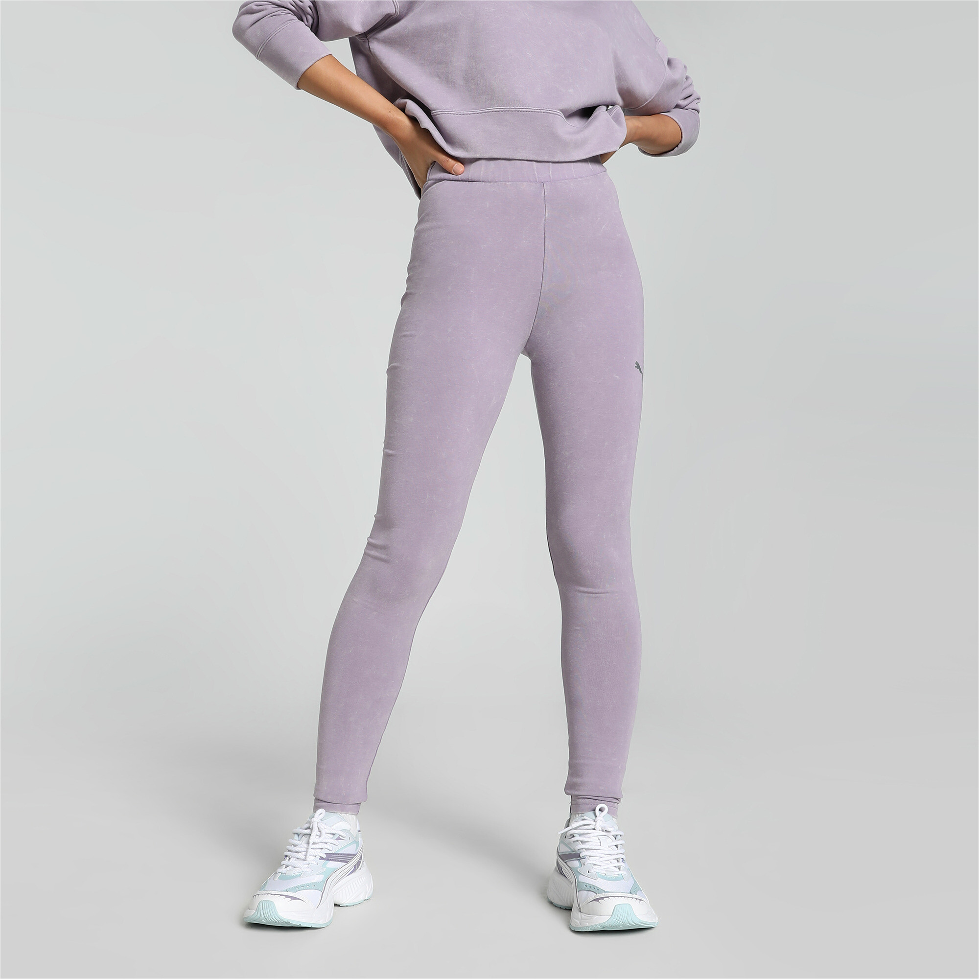 Puma DARE TO Leggings mit Waschung Damen | Mit Other Pattern | Pale Plum | Größe: XL