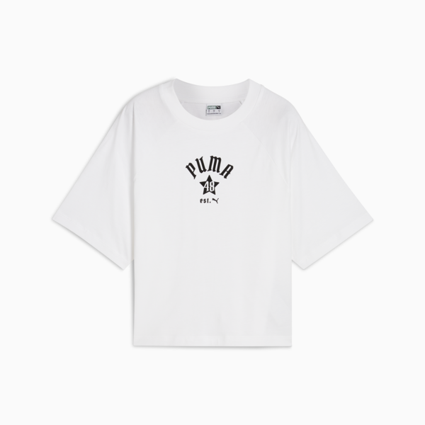 CLASSICS Relaxed Tee Women, PUMA White, large-ZAF