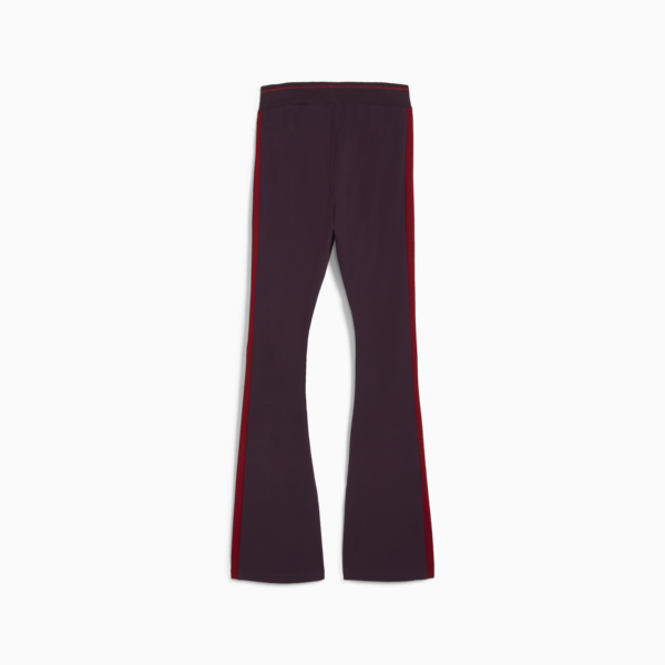 T7 Flared Leggings Women, Midnight Plum, large-ZAF