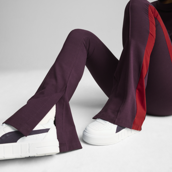 T7 Flared Leggings Women, Midnight Plum, large-ZAF