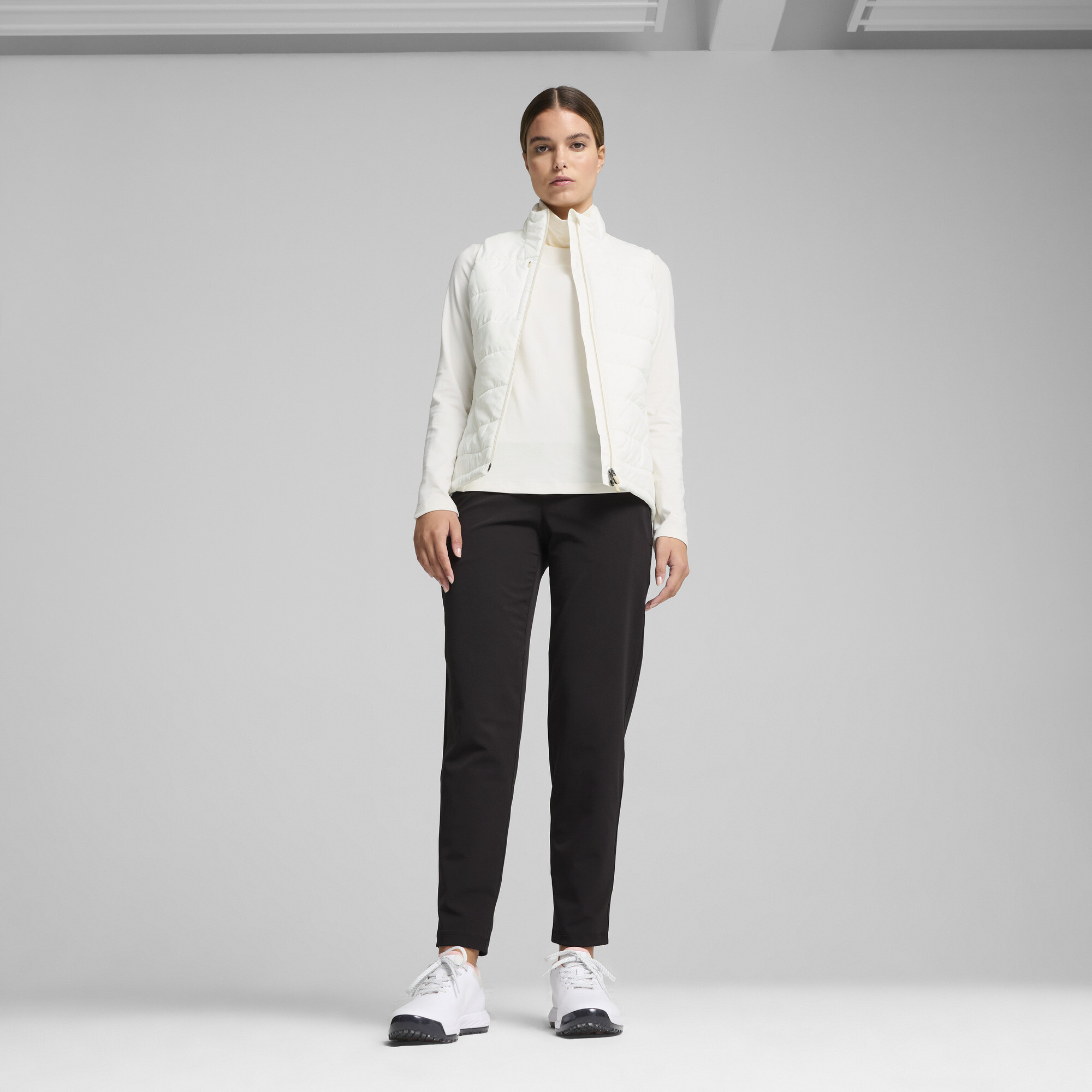 PUMA Kyley gewatteerd golfvest voor Dames, Wit, Maat XL thumbnail 6