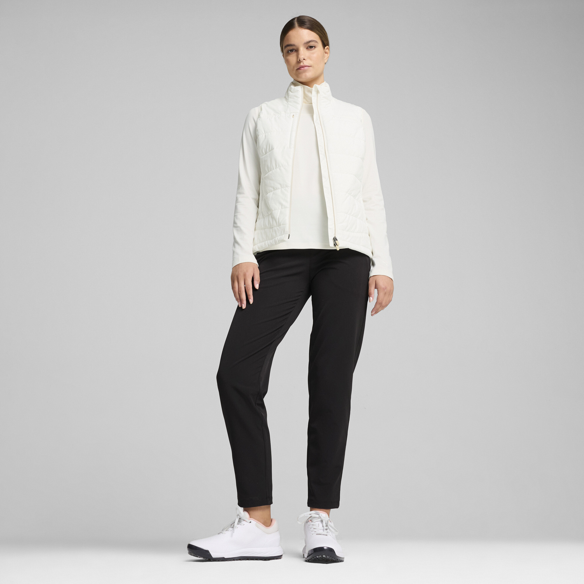 PUMA Kyley gewatteerd golfvest voor Dames, Wit, Maat XL thumbnail 4