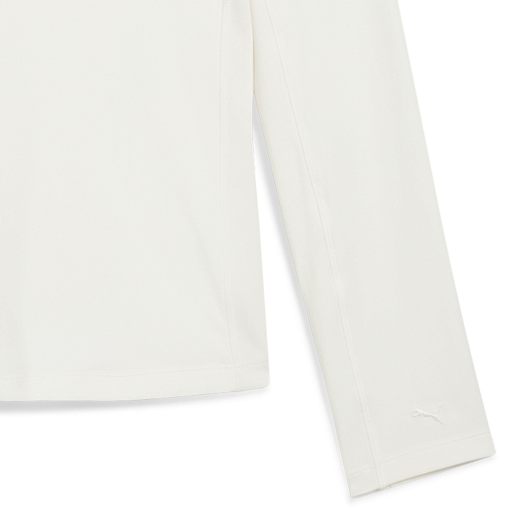 PUMA Lucy golftop met lange mouw en opstaande kraag voor Dames, Wit