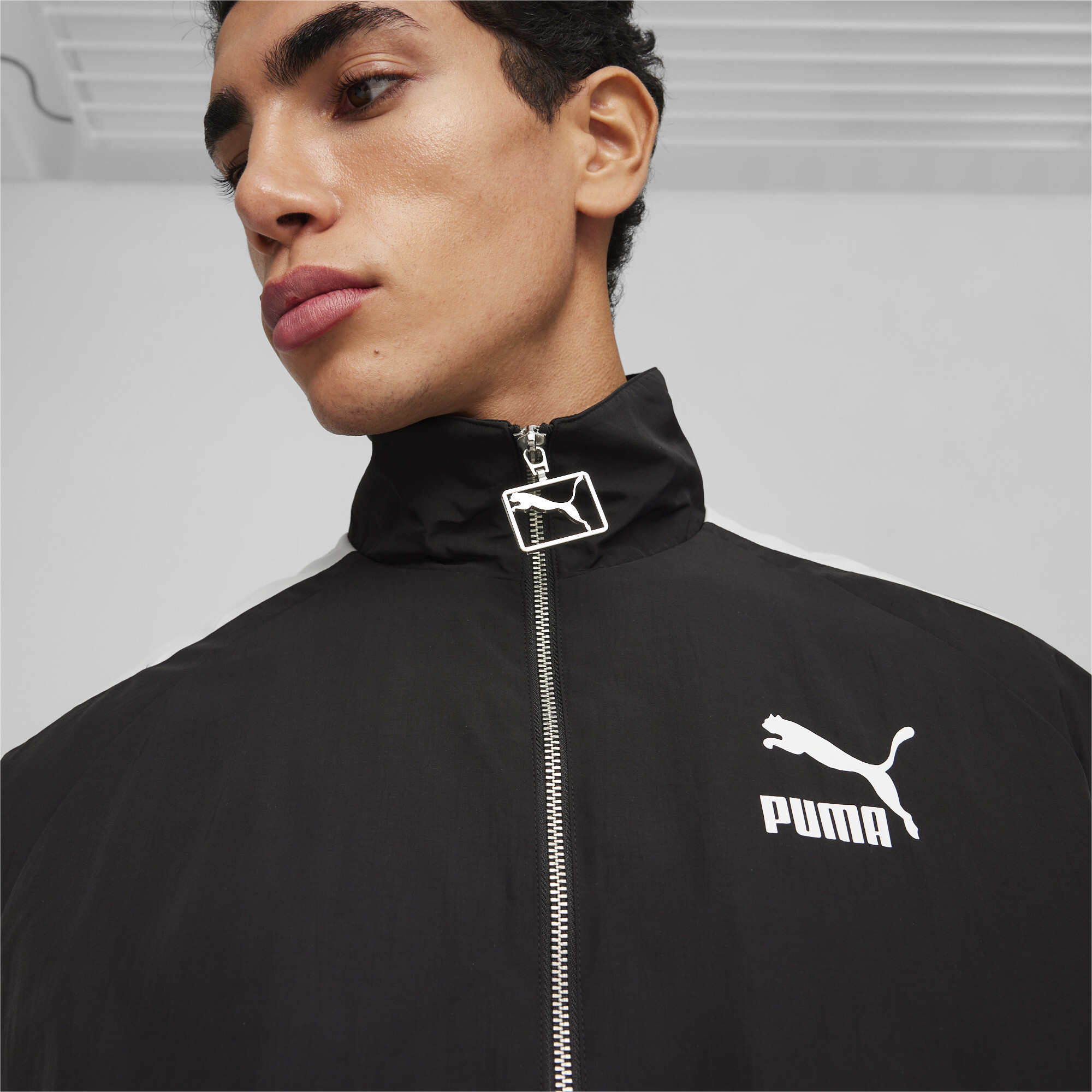 Puma T7's Oversized Track Jacket, Black, Size S, Clothing
