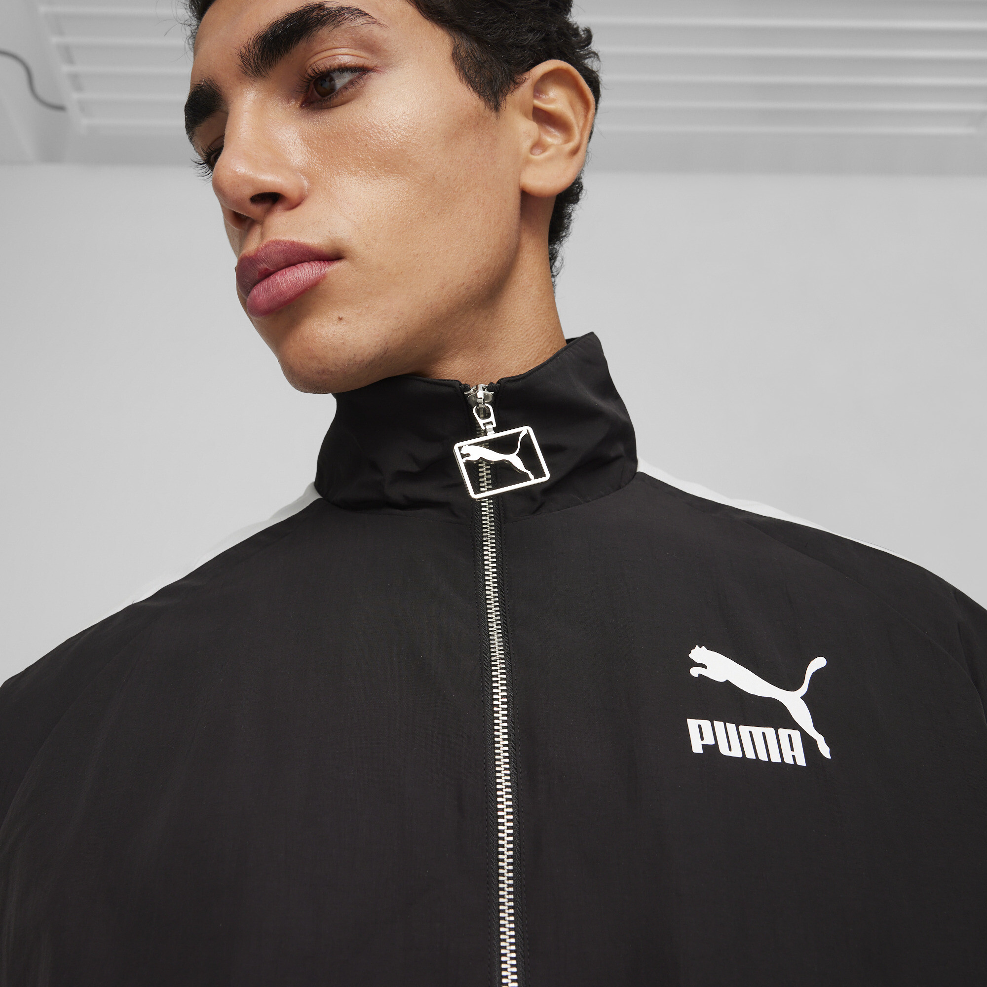 Puma T7's Oversized Track Jacket, Black, Size S, Clothing