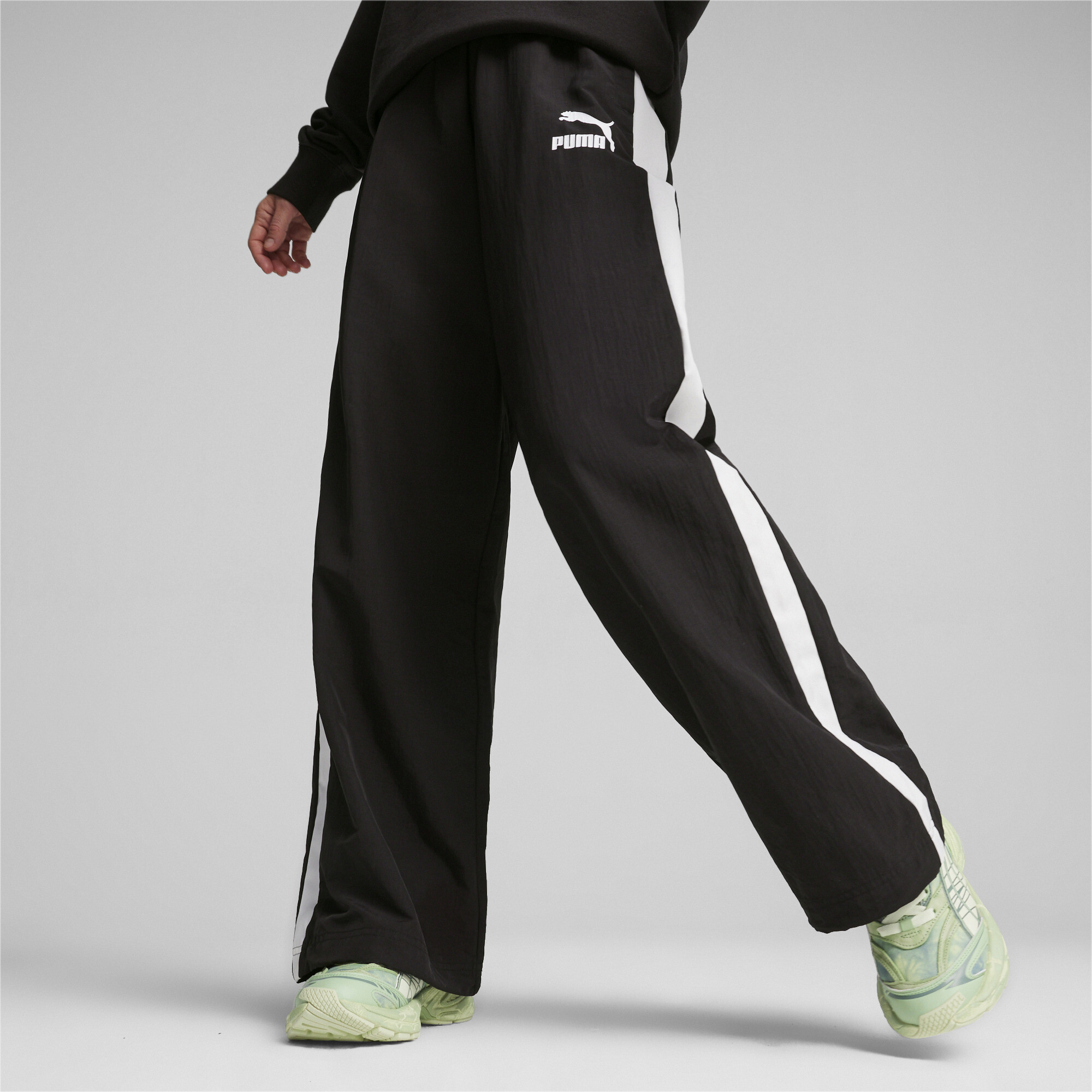 Puma T7's Oversized Track Pants, Black, Size L, Women