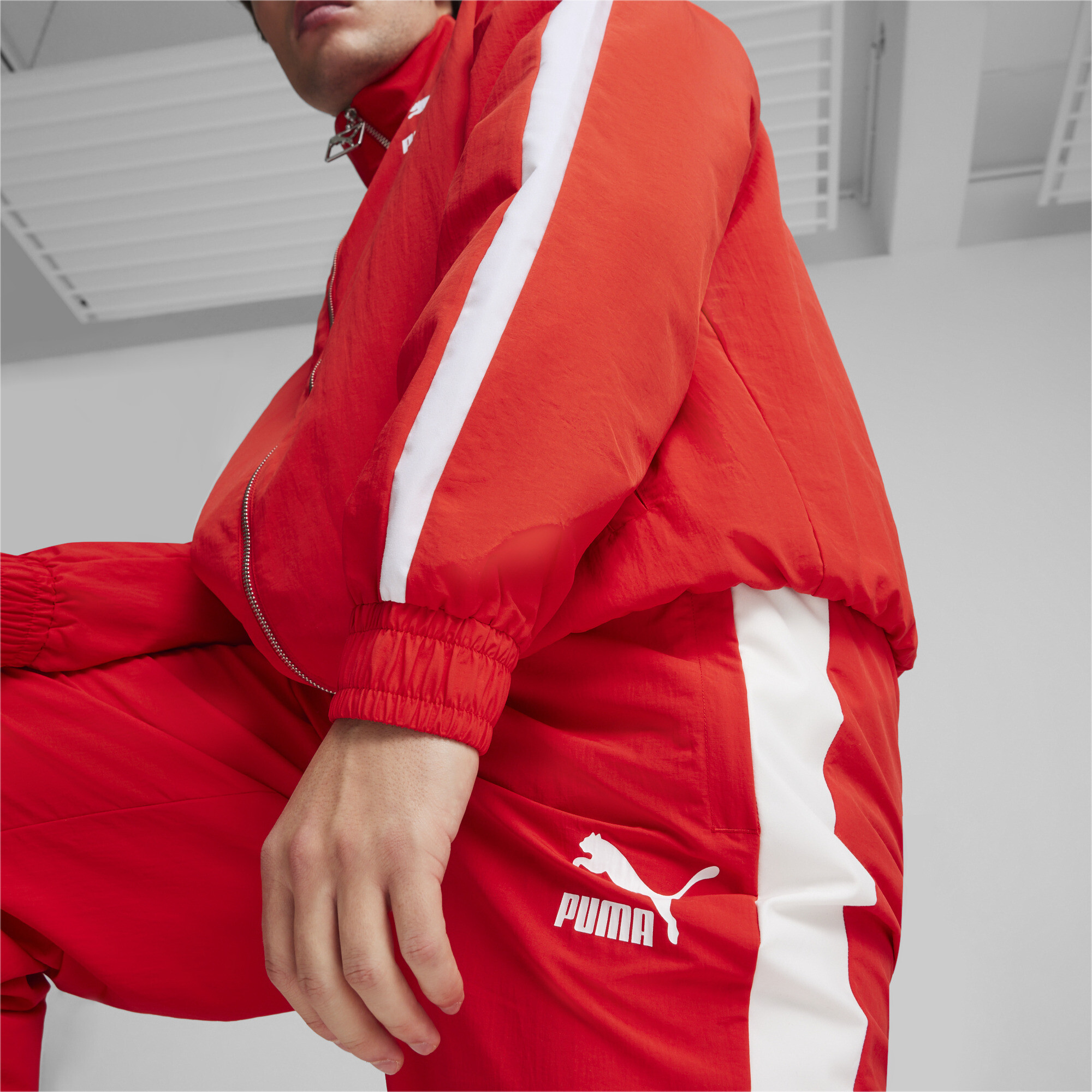 Puma T7's Oversized Track Pants, Red, Size M, Women