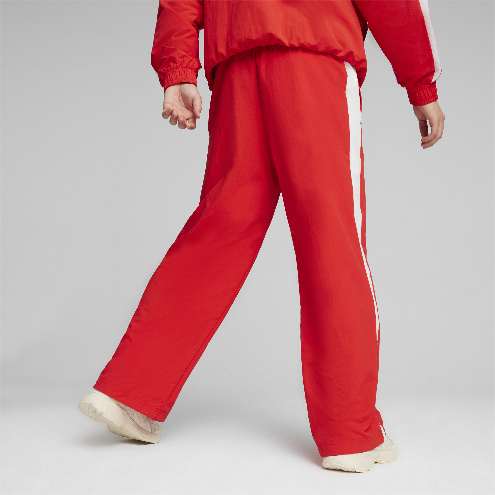 Puma T7 Oversized Track Pants Unisex, Red, Size S, Women