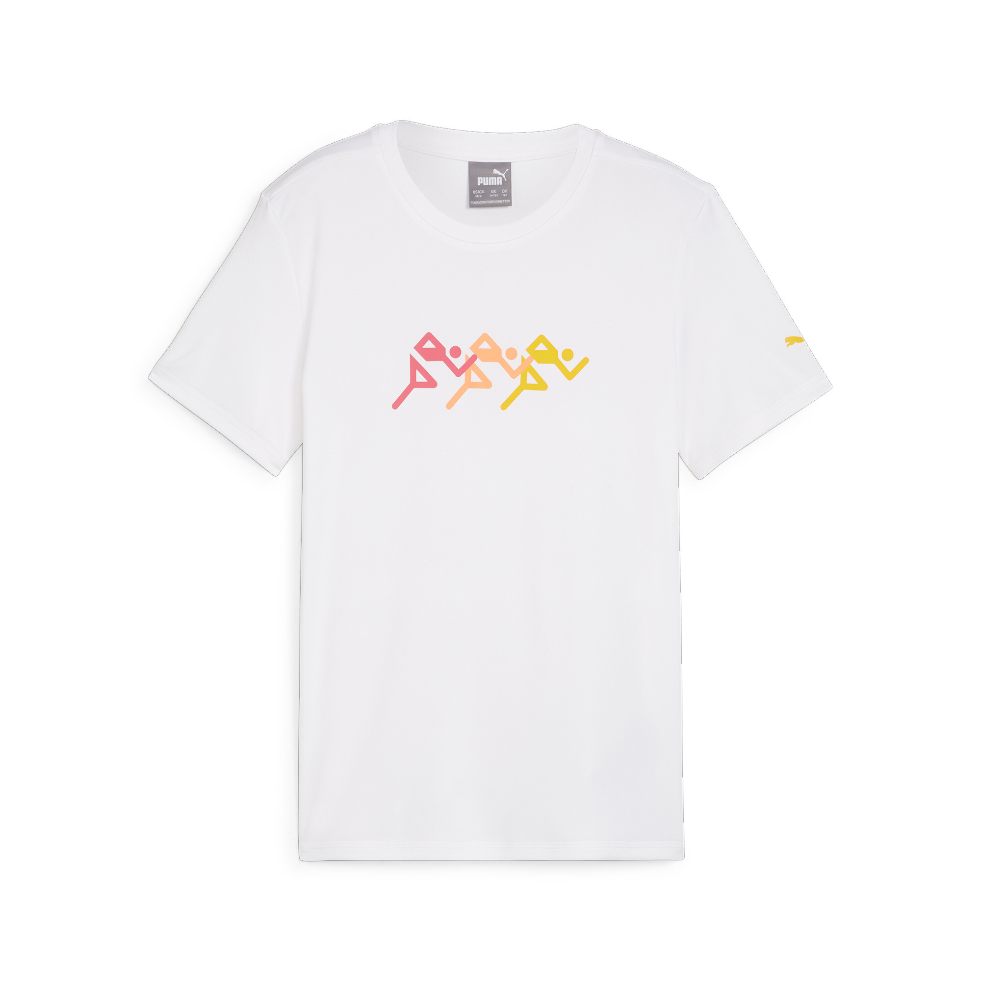 PUMA Running Favorites Big Kids' T-Shirt in White, Size XL