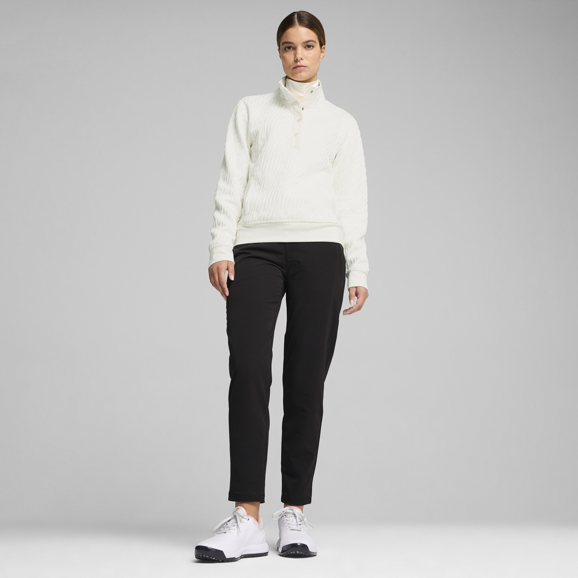 PUMA Jacquie Snap golftrui voor Dames, Wit