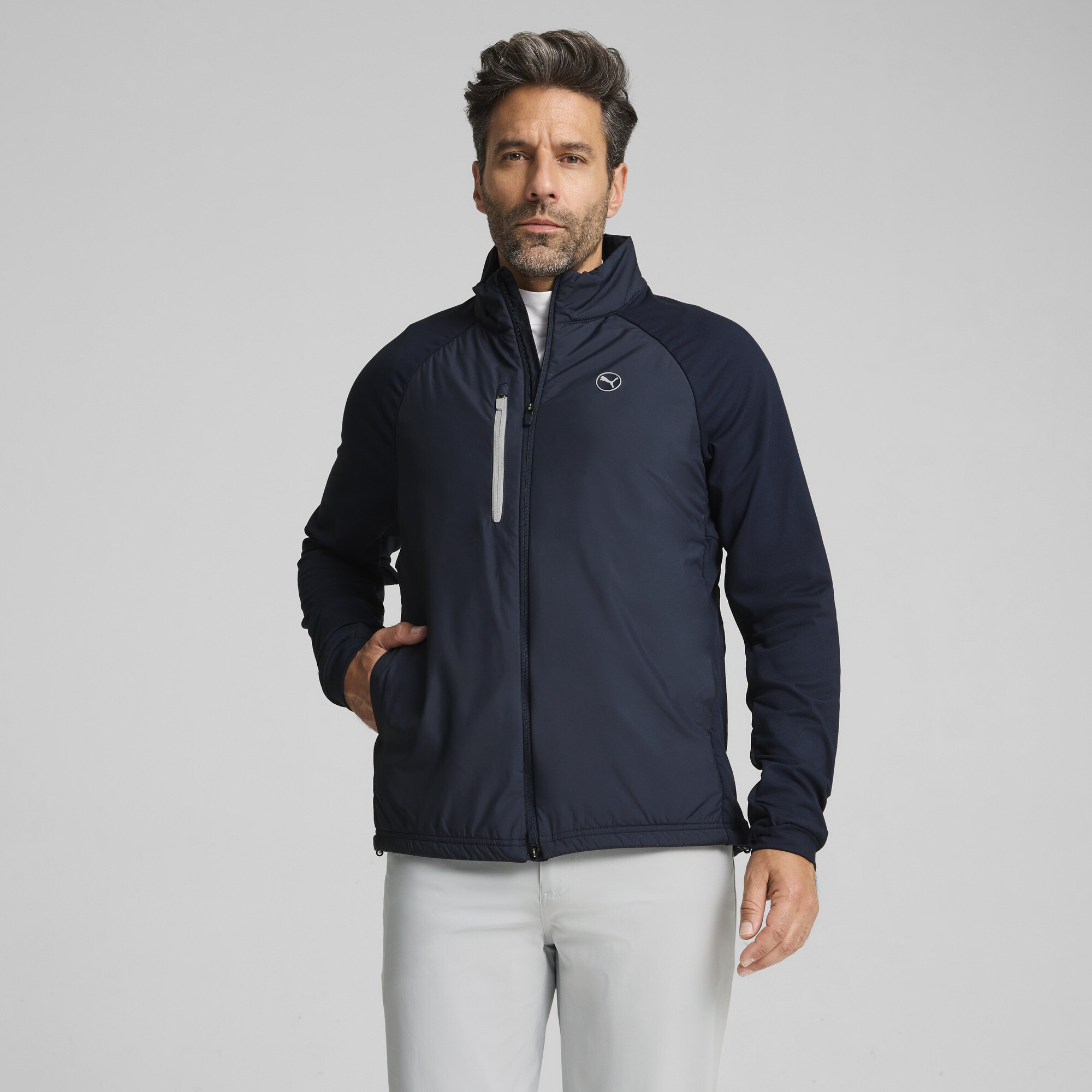 Puma Hielands Golfjacke Herren | Mit Plain | Deep Navy | Größe: M