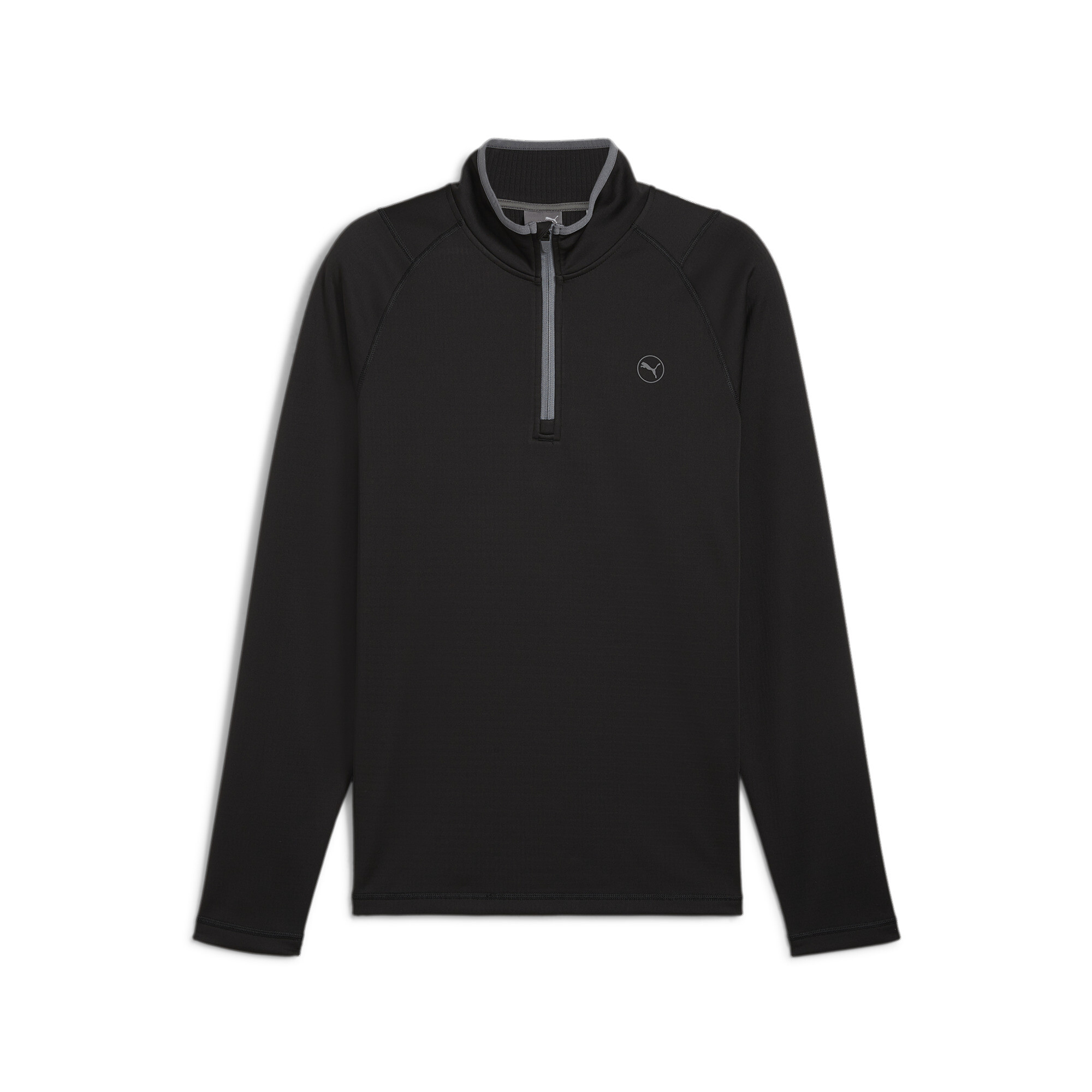 Men's Puma Waffle Fleece Golf Quarter-Zip Top, Black Top, Size XL Top, Sport