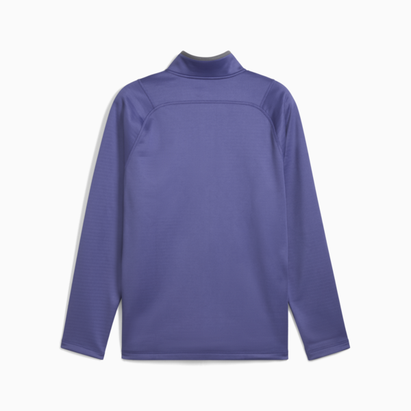 Waffle Fleece Golf Quarter-Zip Men, Blue Crystal, large-ZAF