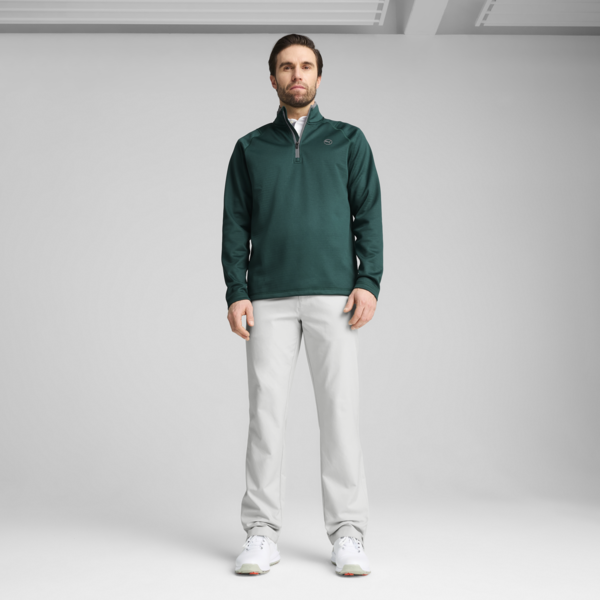 Waffle Fleece Golf Quarter-Zip Men, Dark Myrtle, large-ZAF