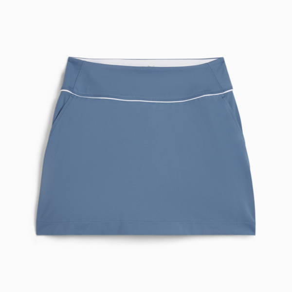 Blake Piped Knit Golf Skirt Women, Blue Horizon-White Glow, swatch-ZAF