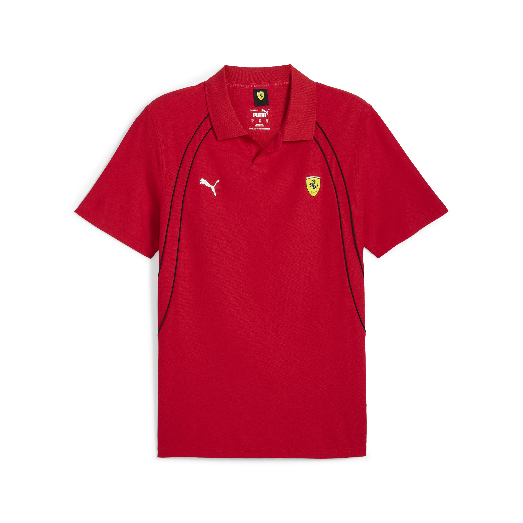 Men's PUMA Scuderia Ferrari Race Polo Men In Red, Size Small, Cotton